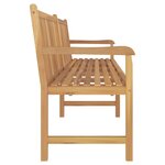 vidaXL Banc de jardin 228 cm Bois de teck solide
