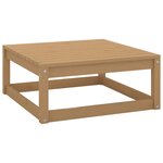 vidaXL Salon de jardin 5 Pièces Marron miel Bois de pin massif