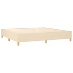 vidaXL Lit à sommier tapissier avec matelas Crème 200x200 cm Tissu