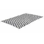 Bo-Camp Tapis d'extérieur Chill mat M Wave 1 8x2 m Noir et blanc