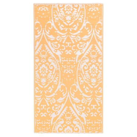 vidaXL Tapis d'extérieur Orange et blanc 80x150 cm PP