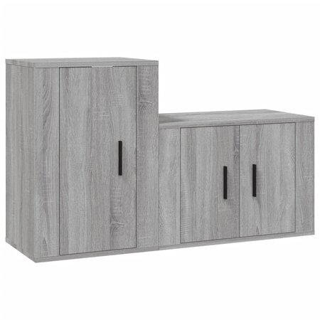 vidaXL Ensemble de meubles TV 2 Pièces Sonoma gris Bois d'ingénierie