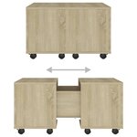 vidaXL Table basse Chêne sonoma 60x60x38 cm Aggloméré
