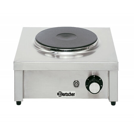 Réchaud électrique professionnel - 1 plaque - 2kw - bartscher -  - acier inoxydable 375x365x185mm