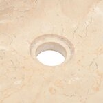 vidaXL Armoire de toilette en teck solide avec lavabos en marbre Crème
