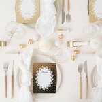 Paille Papier Blanc & Or X24 - Draeger paris
