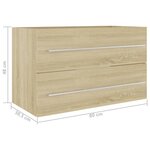 vidaXL Armoire d'évier Chêne sonoma 80x38 5x48 cm Aggloméré