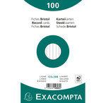 Paquet 100 Fiches Sous Film - Ligné Non Perforé - 125x200mm - X 12 - Exacompta