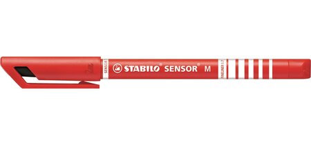 Feutre à pointe fine sensor m  tracé: 0 7 mm  rouge stabilo