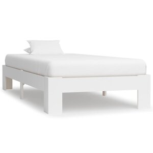 vidaXL Cadre de lit Blanc Bois de pin massif 90 x 200 cm
