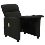 vidaXL Fauteuil de massage Noir Tissu