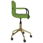 vidaXL Chaises pivotantes à manger lot de 4 vert clair velours