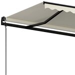 vidaXL Auvent rétractable automatique 500x350 cm Crème