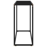 vidaXL Table console Noir 80x35x75 cm Verre trempé