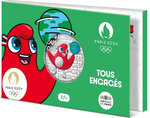 Pièce de monnaie en argent 50 euro g 35 millésime 2023 les mascottes tous engages mascotte