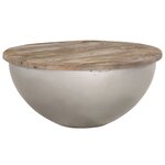 vidaXL Table basse en forme de bol Ø60 cm Bois de manguier massif