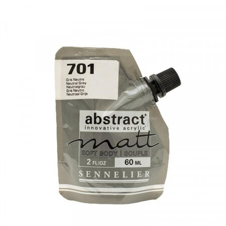 Peinture acrylique abstract matt - gris neutre - sachet 60ml - sennelier