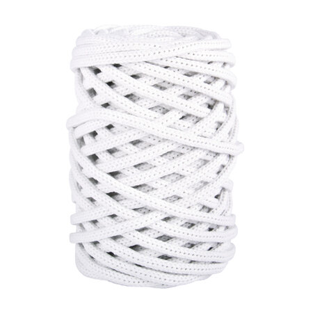 Fil à crocheter Tressé Braidy Recycling 6mm Blanc