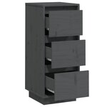 vidaXL Buffets 2 Pièces Gris 32x34x75 cm Bois massif de pin