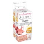 3 colorants alimentaires de surface doré  argenté  cuivré 3 x 5 g