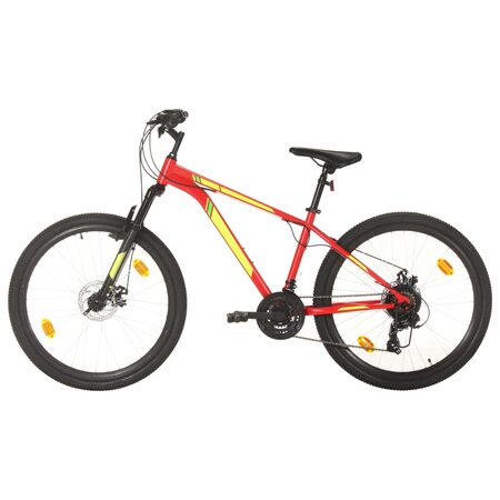 vidaXL Vélo de montagne 21 vitesses Roues de 27 5 pouces 38 cm Rouge