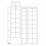 Paquet de 5 feuilles leuchtturm optima pour monnaies de 1 cent à 2 euro (308740)