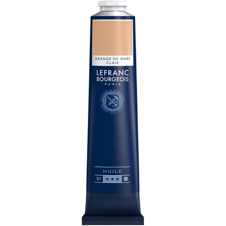 Peinture à l'huile en tube orange de mars 150ml - lefranc & bourgeois