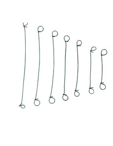 (couronne de 5000) lien bouclé plastifié longueur 14mm