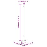vidaXL Auvent latéral rétractable de patio 160x300 cm Rouge