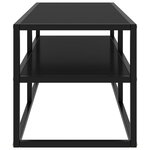 vidaXL Meuble TV noir avec verre noir 100x40x40 cm