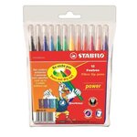 Stabilo - 12 feutres de coloriage trio a-z - dont 4 fluos - pointe moyenne