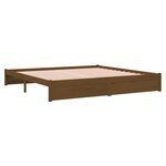 vidaXL Cadre de lit Marron miel Bois massif 200x200 cm