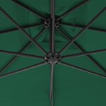 vidaXL Parasol en porte-à-feux avec mât en acier 250 x 250 cm Vert