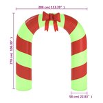 vidaXL Porte voûtée gonflable de Noël avec LED 270 cm