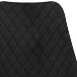 vidaXL Chaises à manger lot de 6 noir velours