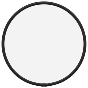 vidaXL Miroir mural Noir Ø 20 cm Rond