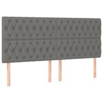 vidaXL Lit à sommier tapissier avec matelas Gris foncé 180x200cm Tissu