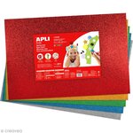 Mousse EVA thermoformable 40x60 cm 5 pièces pailletées