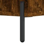 vidaXL Buffet haut Chêne fumé 34 5x34x180 cm Bois d'ingénierie