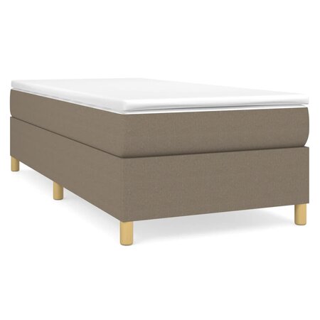 vidaXL Lit à sommier tapissier avec matelas Taupe 80x200 cm Tissu