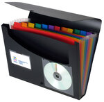 Pochette extensible avec rabat - 12 compartiments - A4 - Rainbow Class