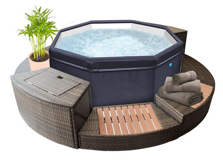 Spa - NETSPA Spa gonflable Octopus 4-6 places + mobilier 5 éléments
