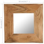 vidaXL Miroir cosmétique 50x50 cm Bois solide d'acacia