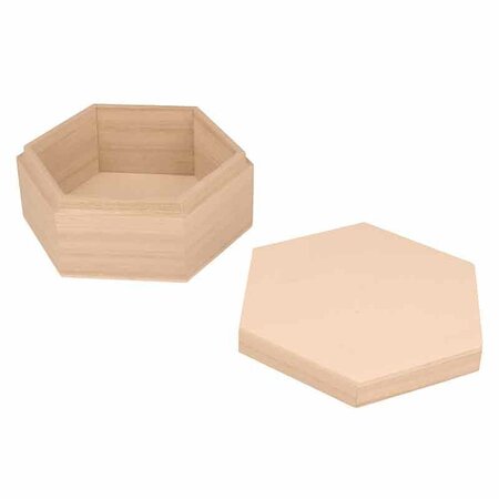 Boites Hexagonales en bois 3 pièces