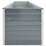 vidaXL Lit surélevé de jardin Acier galvanisé 400x80x45 cm Gris
