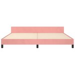 vidaXL Cadre de lit avec tête de lit Rose 200x200 cm Velours