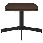 vidaXL Chaise de relaxation avec tabouret Marron Similicuir