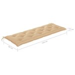 vidaXL Banc de jardin 3 places avec coussin 150 cm Gris Eucalyptus
