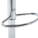 Lot de 2 tabourets de bar réglable en hauteur - Simili noir -   L 46 x P 50 x H 85/106 cm - YORK
