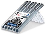 Fineliner pigment liner  noir  étui de 4+2 gratuit staedtler